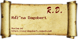 Róna Dagobert névjegykártya